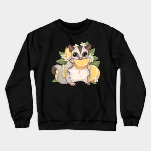 Orange Citrus Sugar Glider Crewneck Sweatshirt